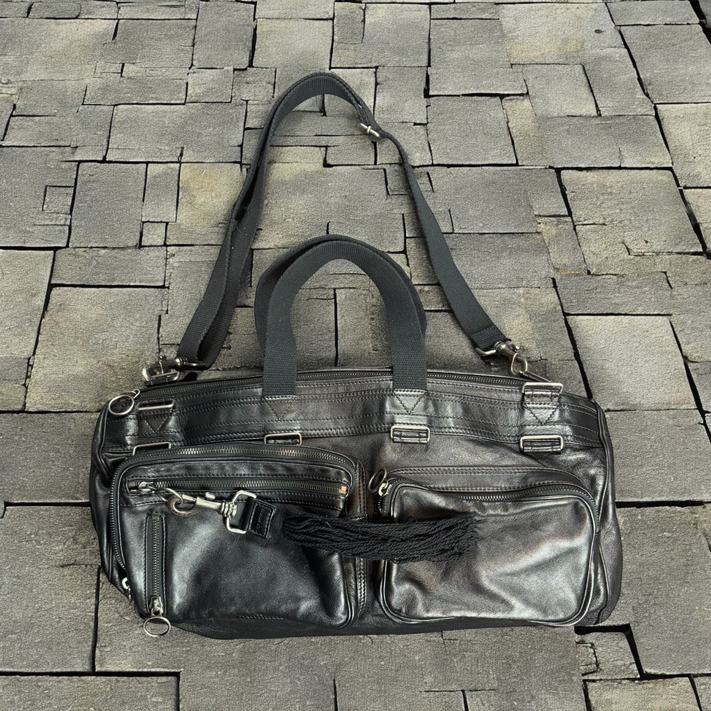 AW06 Dior Homme Leather Deville Duffel Bag