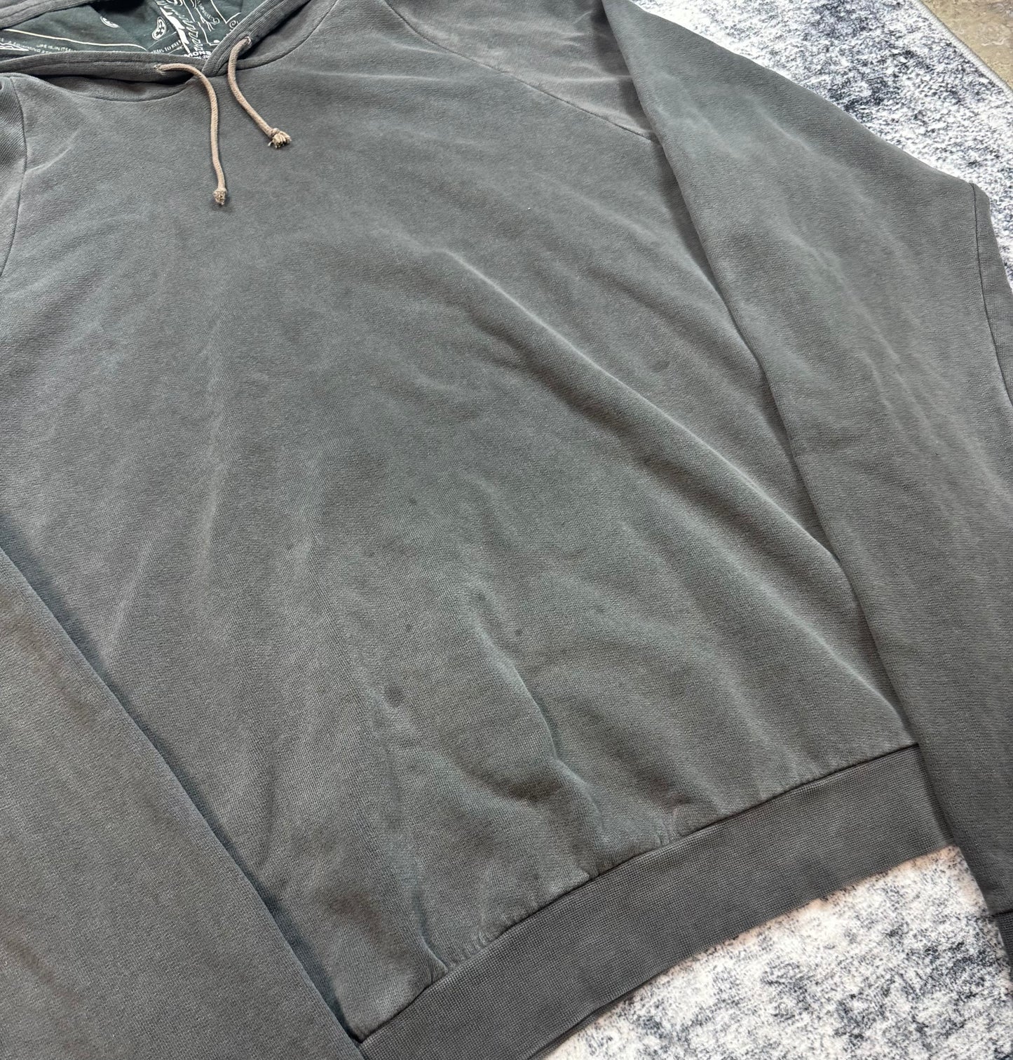 AW04 Raf Simons “Waves” Black Reverse Paisley Hoodie