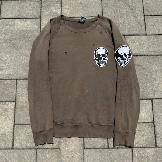 SS04 Number Nine Brown Skull Crewneck