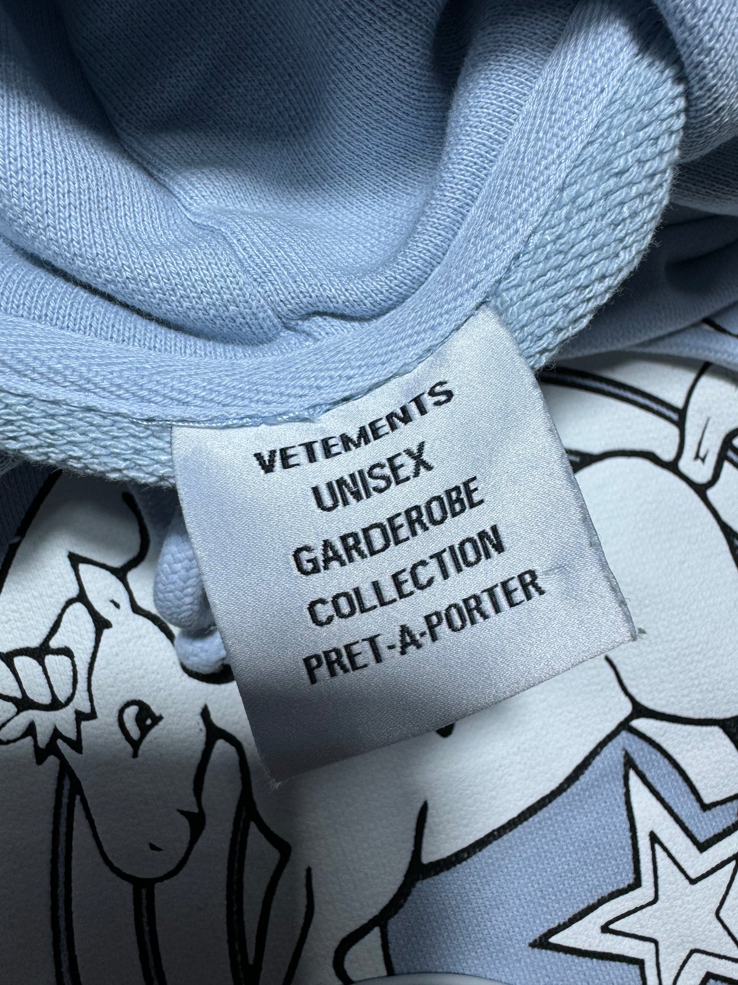 Vetements Baby Blue Unicorn Hoodie