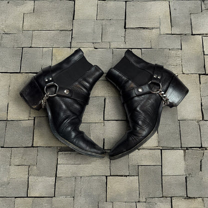 Celine Carmargue Black Chain Boots
