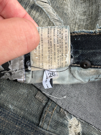 SS09 Rick Owens “Strutter” Acid Wash Banana Cut Denim