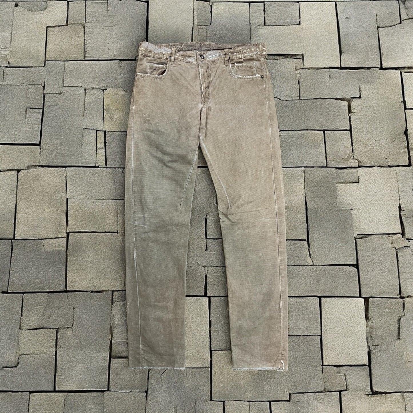AW06 Rick Owens Grosgrain Detroit Cut Denim