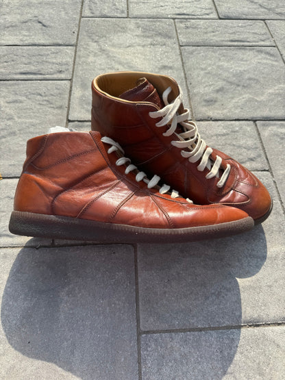 Maison Margiela Brown Leather Hi-Top Gat