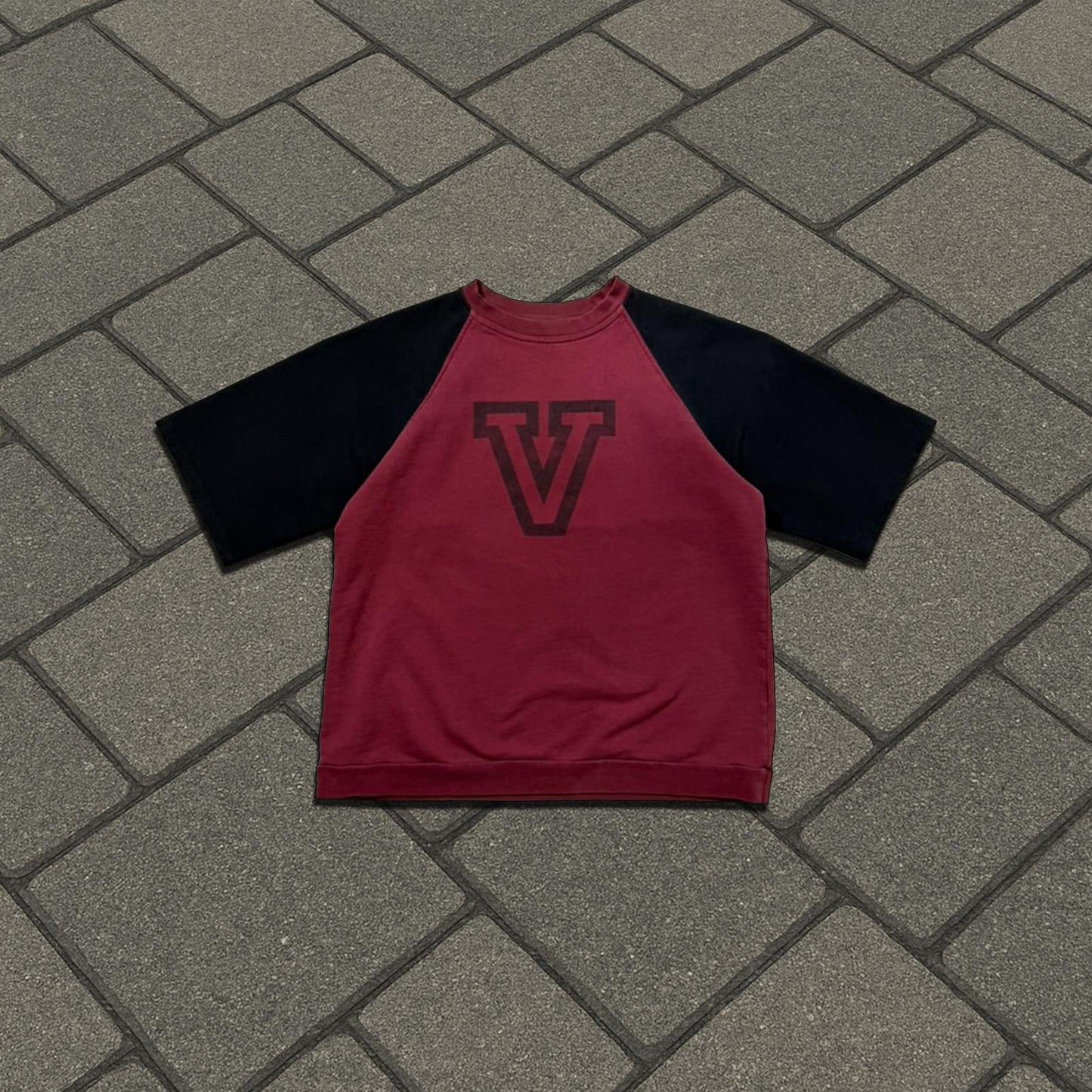 AW02 Raf Simons Red Virginia Creeper Raglan Shirt