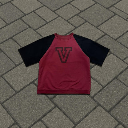 AW02 Raf Simons Red Virginia Creeper Raglan Shirt