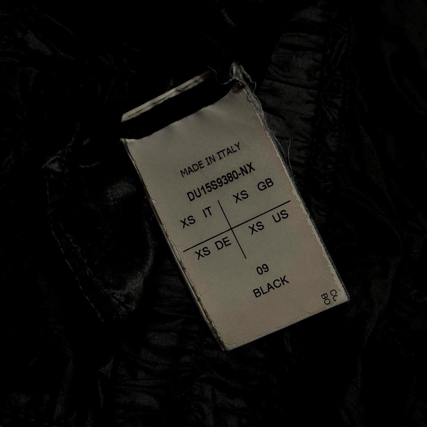 SS15 Rick Owens 'Faun' Black Lightweight Pod Shorts