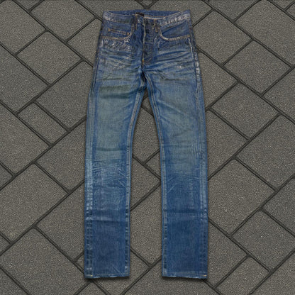 AW05 Dior Homme Green Wax Luster Denim