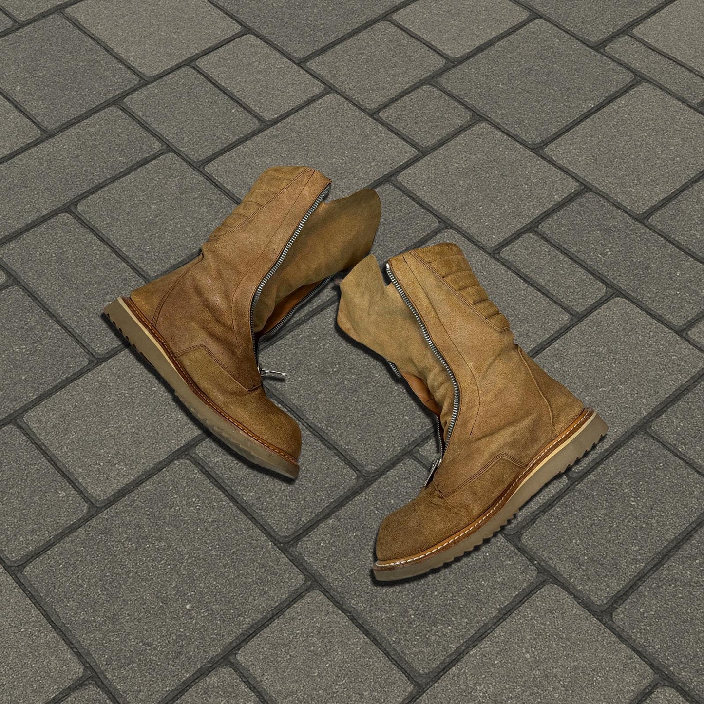 FW11 Rick Owens 'Limo' Brown Mohawk Boots