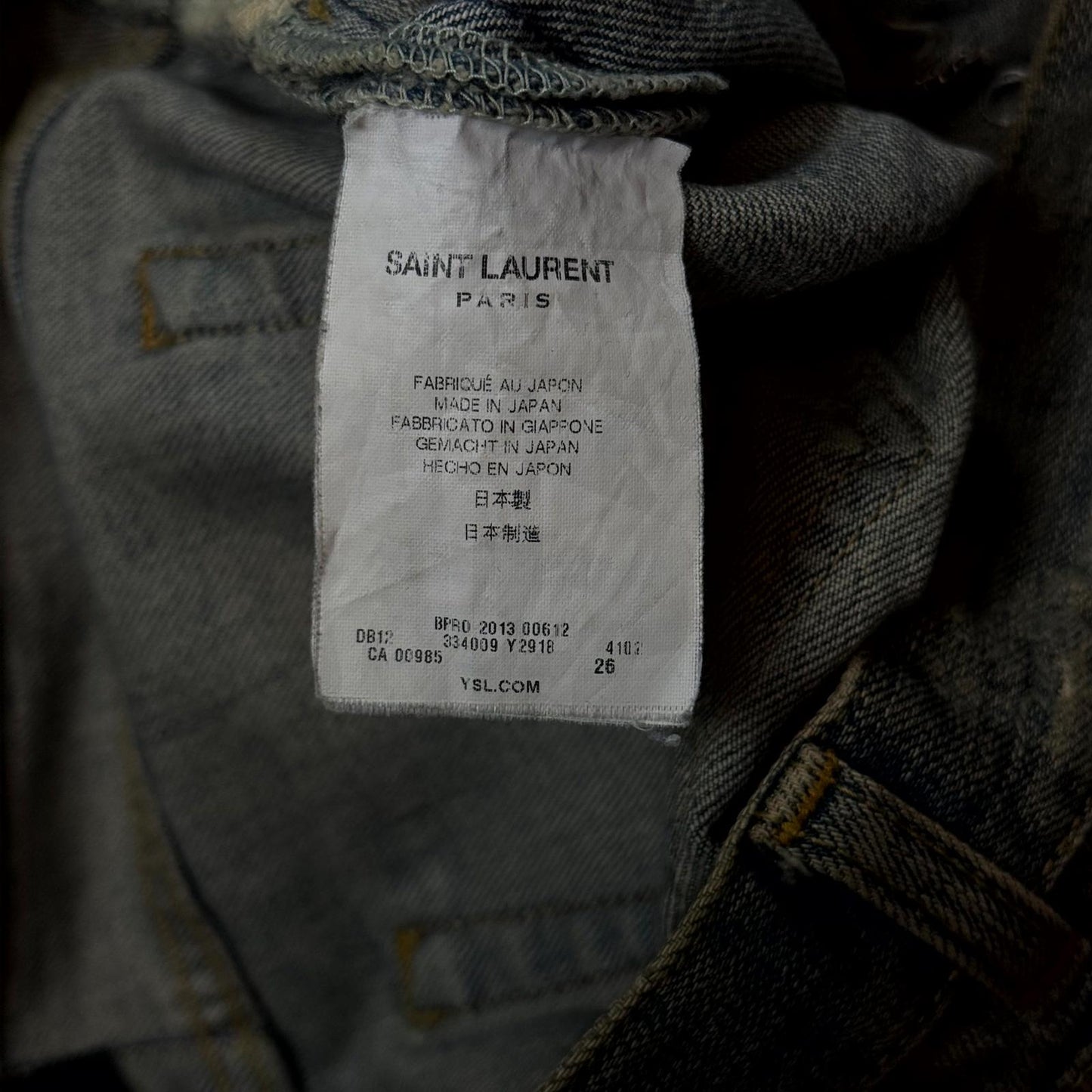 FW13 Saint Laurent Paris Chain Denim