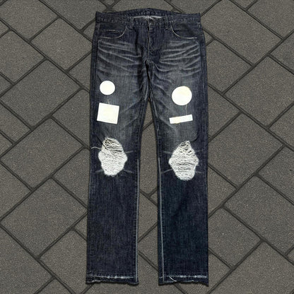 AW04 Number (N)ine ‘Give Peace A Chance’ Pain Denim