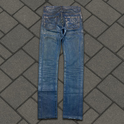 AW05 Dior Homme Green Wax Luster Denim