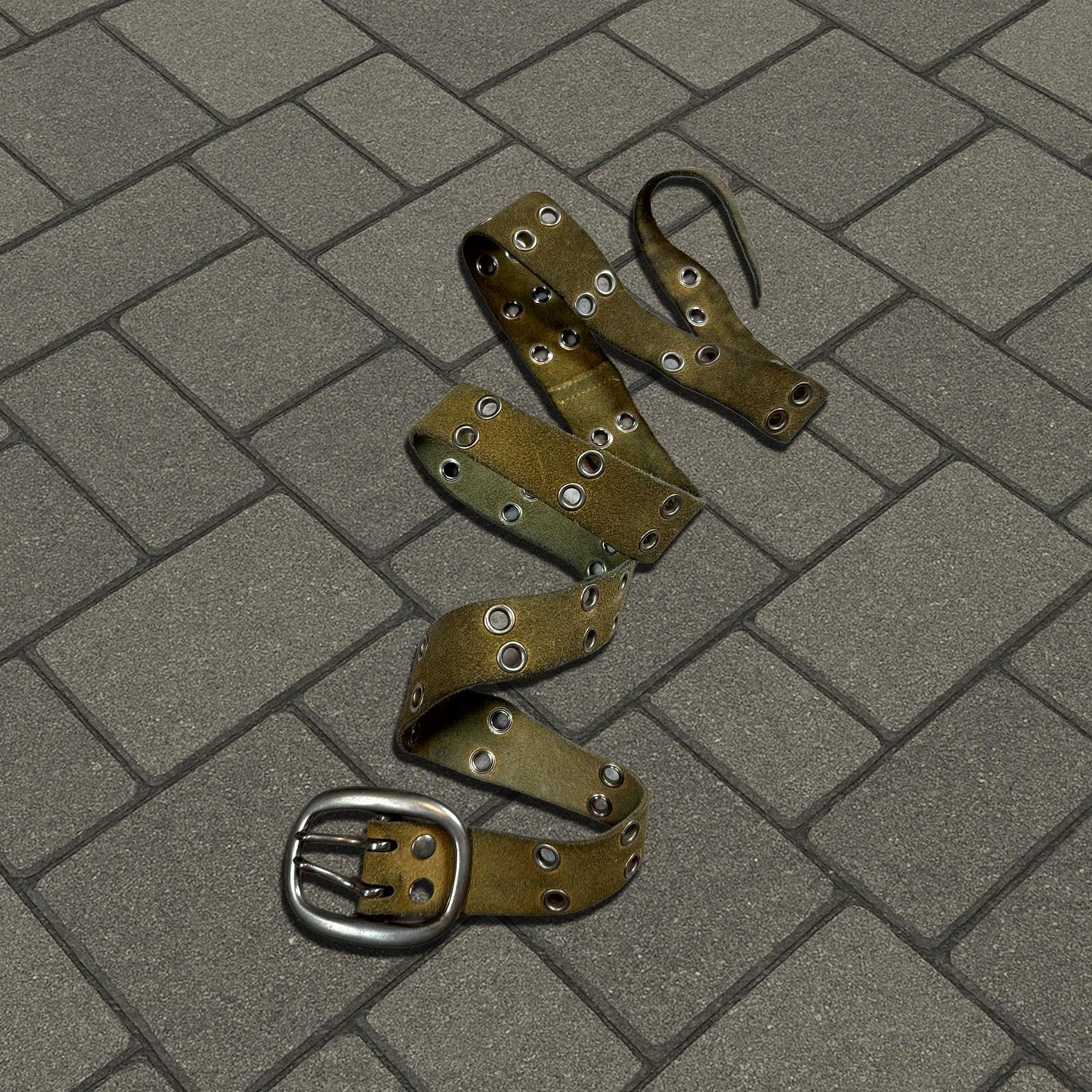 SS04 Undercover 'Languid' Distorted Suede Leather Belt