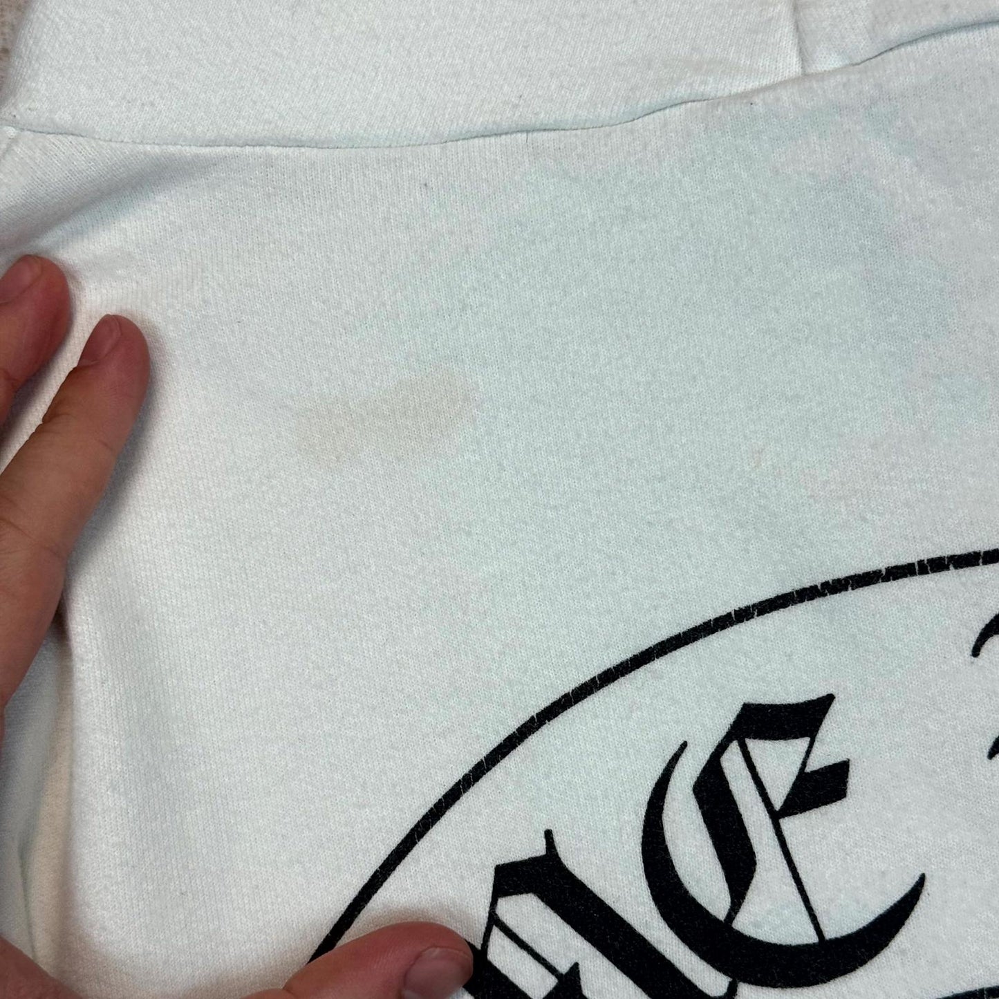 Chrome Hearts White Horseshoe Zip Up Hoodie