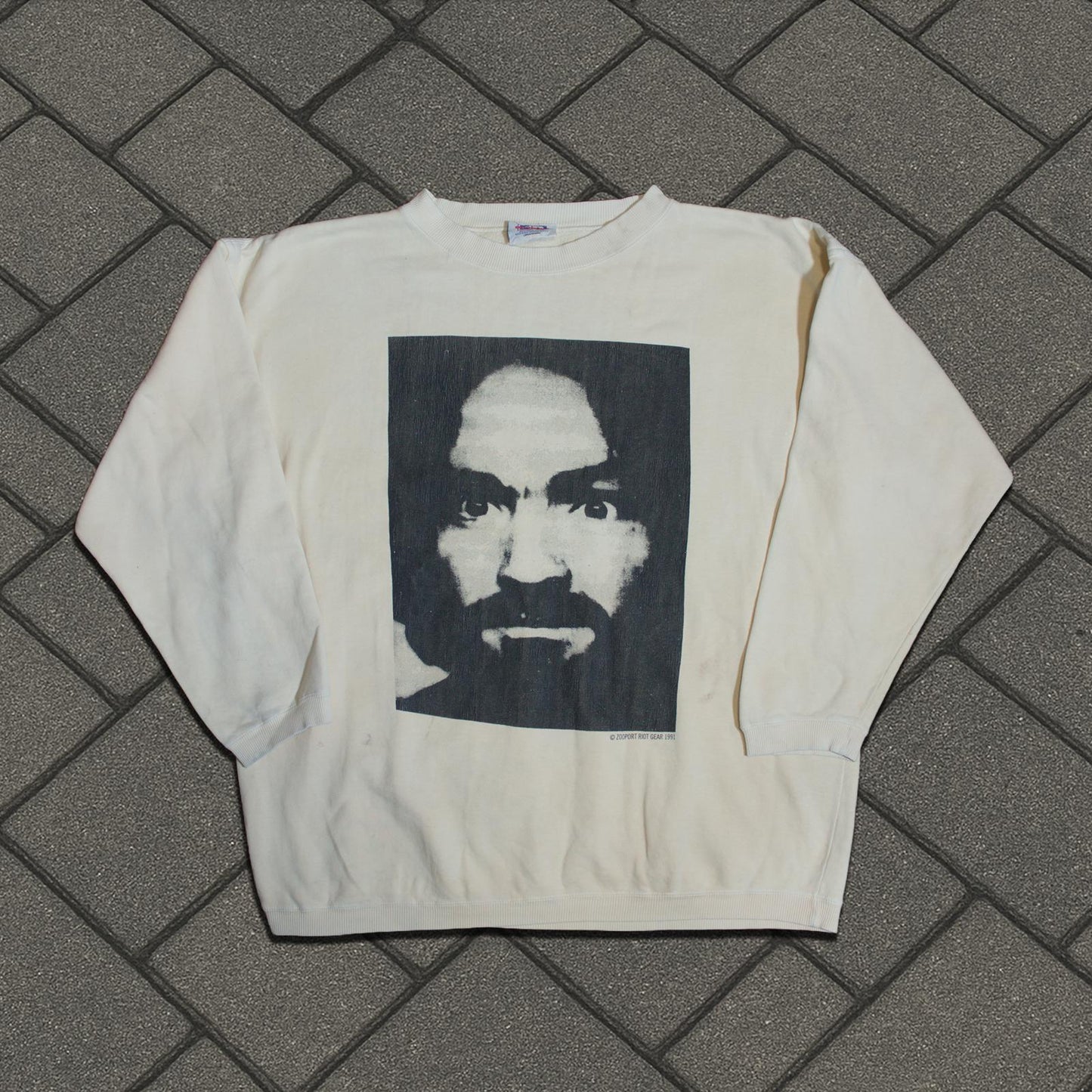1991 Charles Manson Charlie Don’t Fake Crewneck