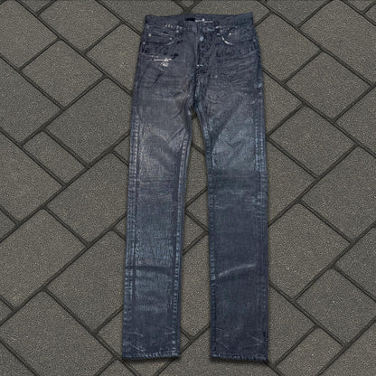 AW05 Dior Homme Black Luster Wax Denim