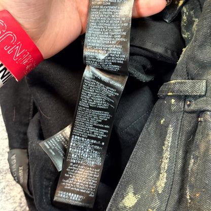 SS23 Balenciaga Thrashed Mud Denim Shorts