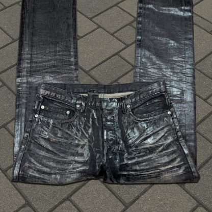 AW03 Dior Homme Black Luster Denim 