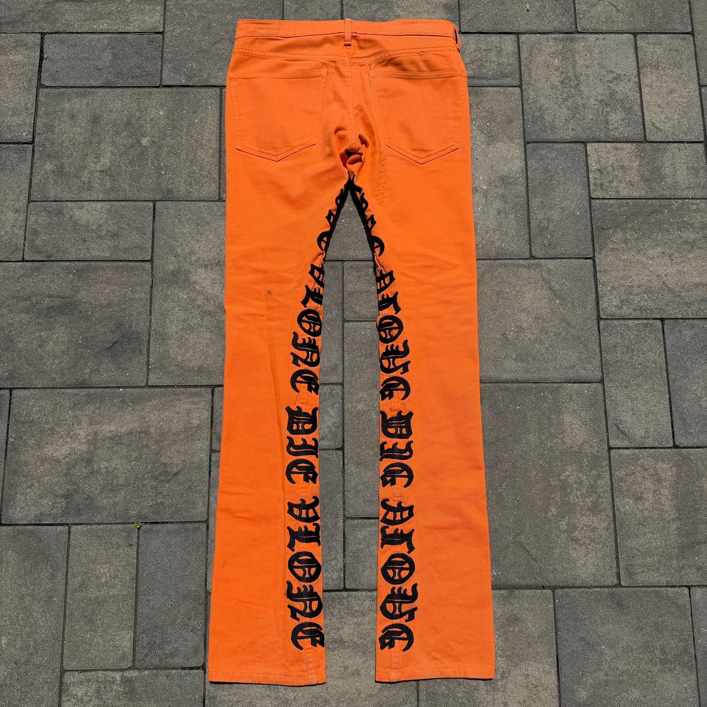 Vlone Orange Old English Denim