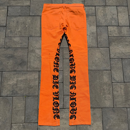 Vlone Orange Old English Denim