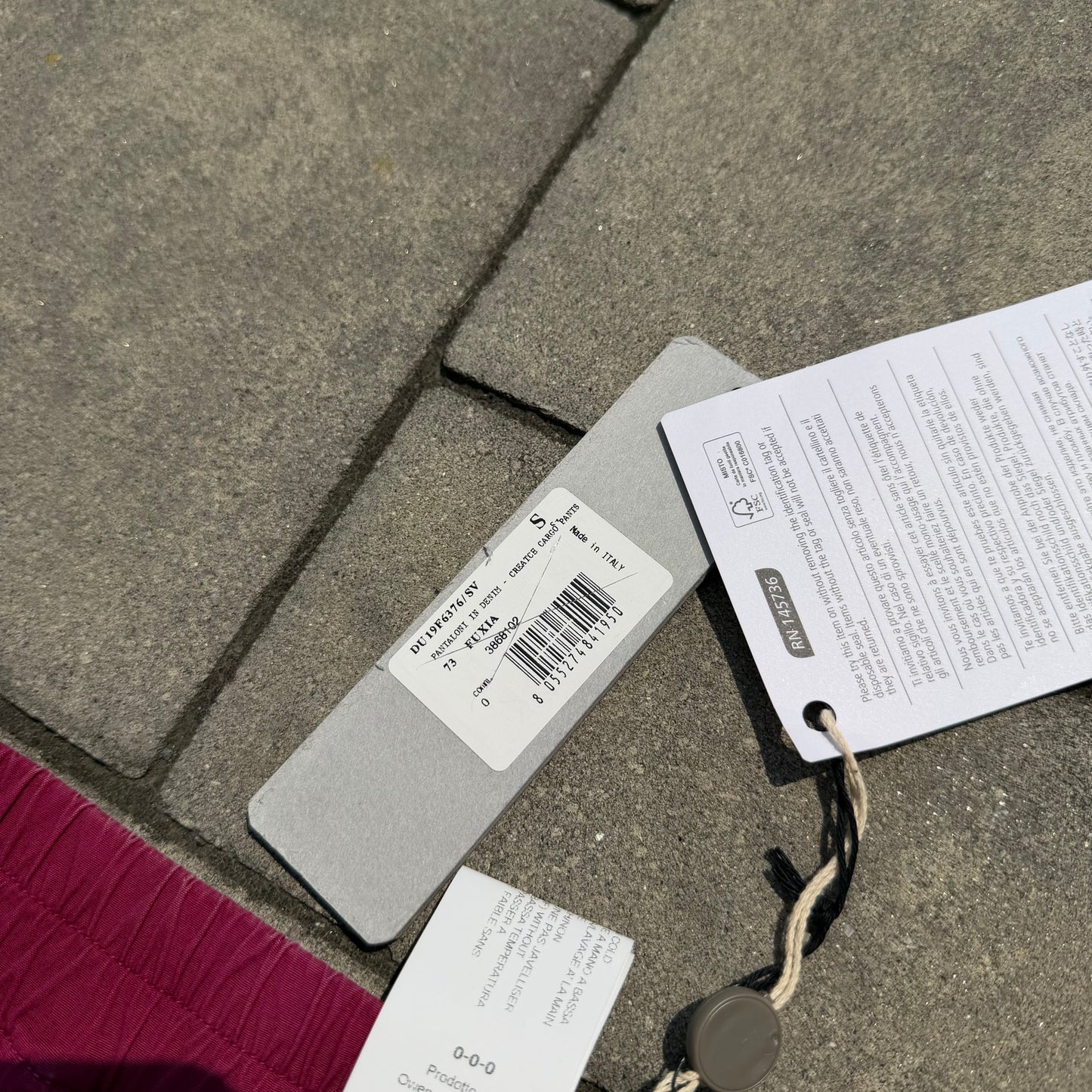 Rick Owens Sample Fuschia Vomit Creatch Cargo