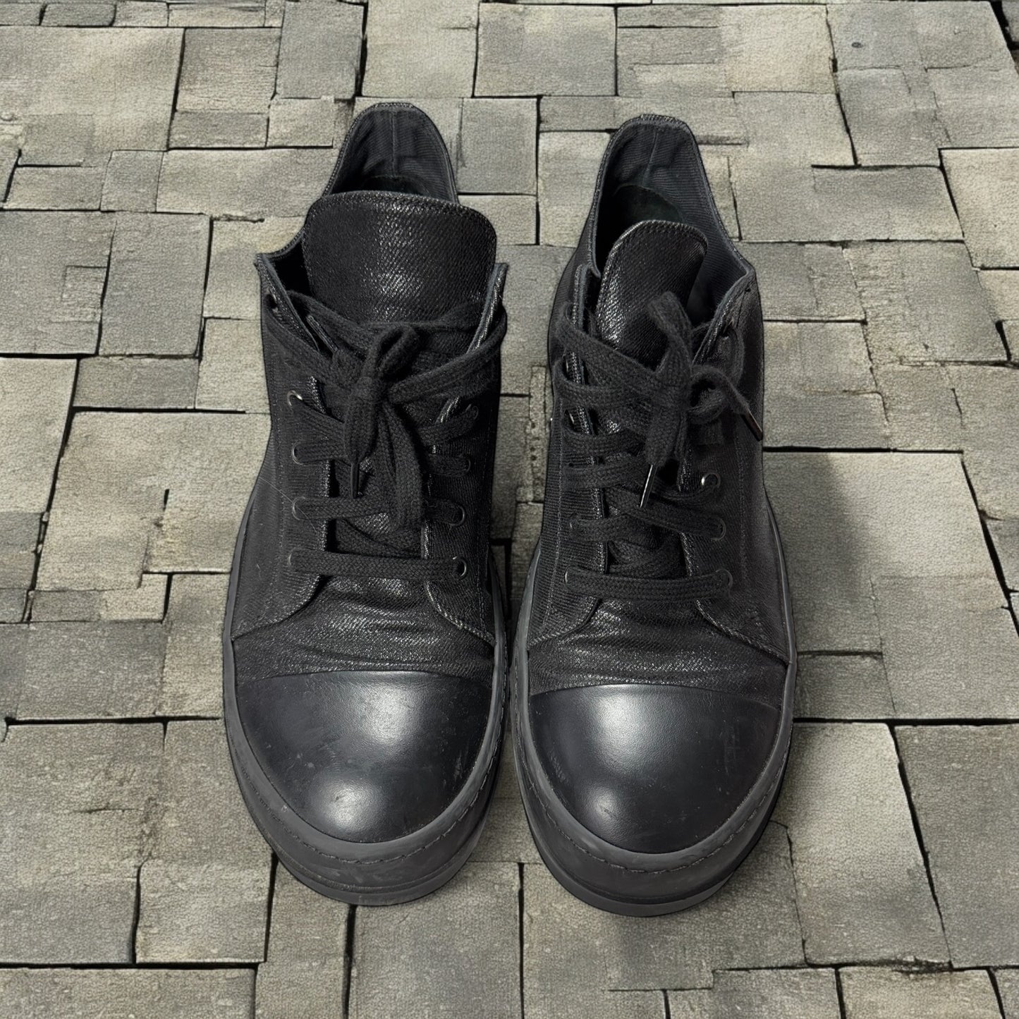 Rick Owens Waxed Denim Low Ramones