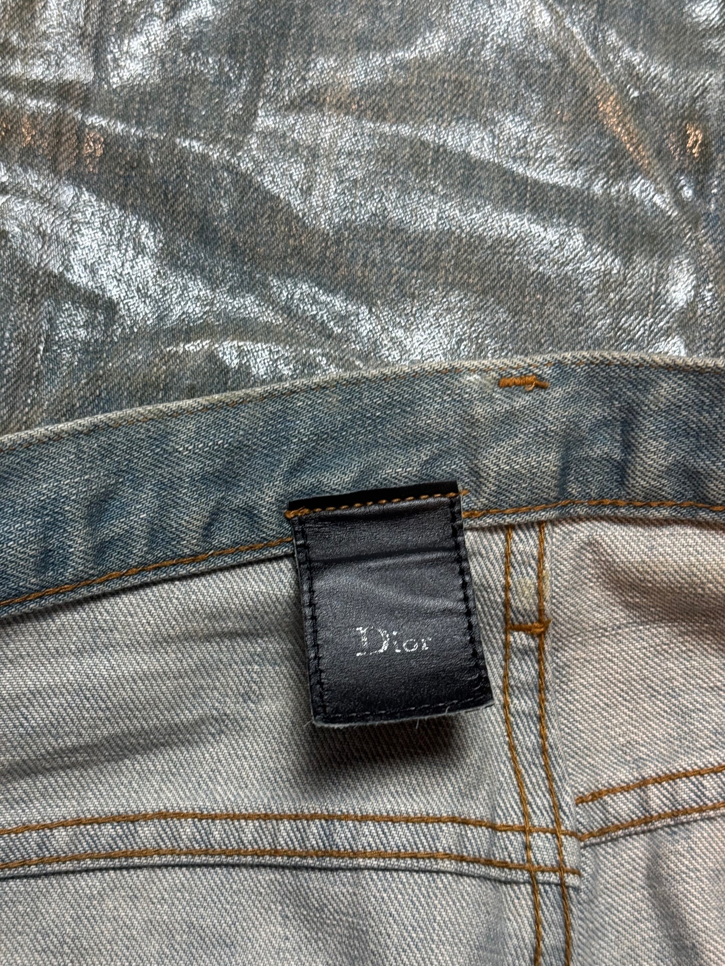 SS04 Dior Homme Waxed Bleu Clair Ice Denim