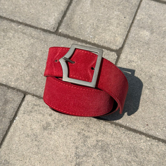 SS05 Dior Homme Red Suede D Point Belt