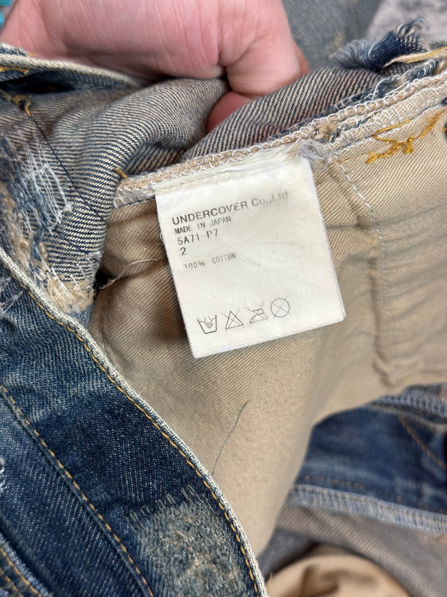 AW05 Undercover “Arts & Crafts” 85 Blue Boro Denim
