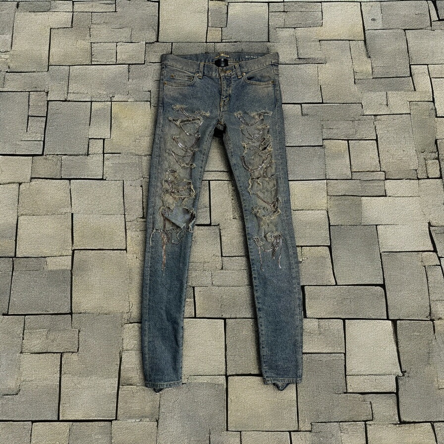 FW13 Saint Laurent Chain Denim