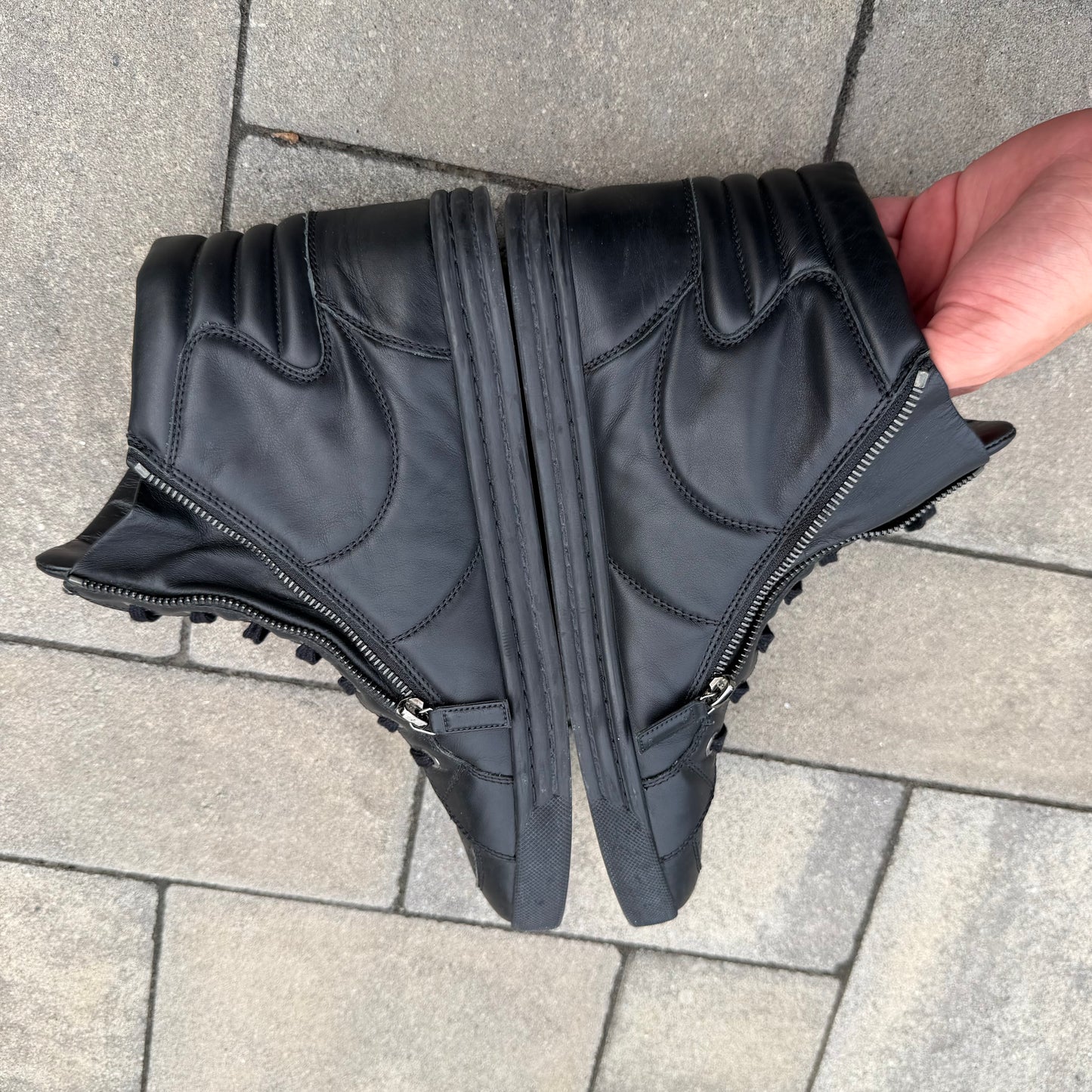 Chanel CC Hightop Leather Sneaker