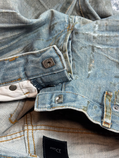 SS04 Dior Homme Waxed Bleu Clair Ice Denim
