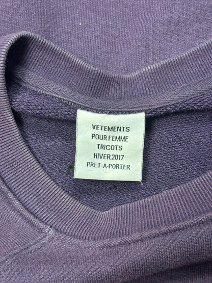 AW17 Vetements Unskinny Crewneck