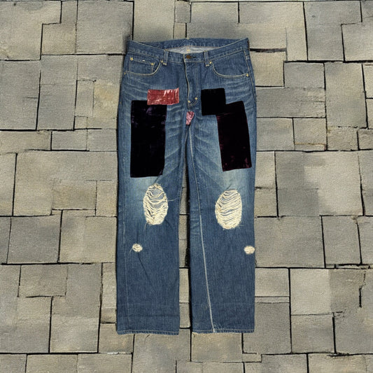 AW03 Number Nine Kurt Patch Denim