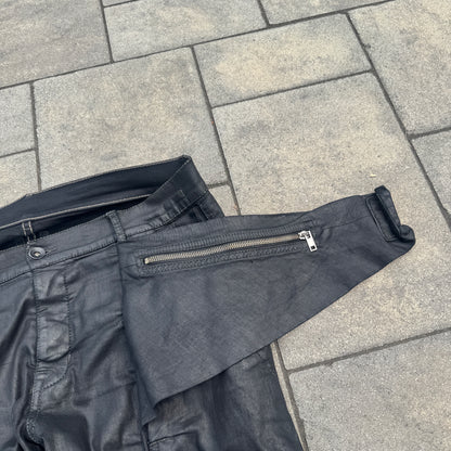 FW15 Rick Owens Black SBW Wax Memphis Cut Denim