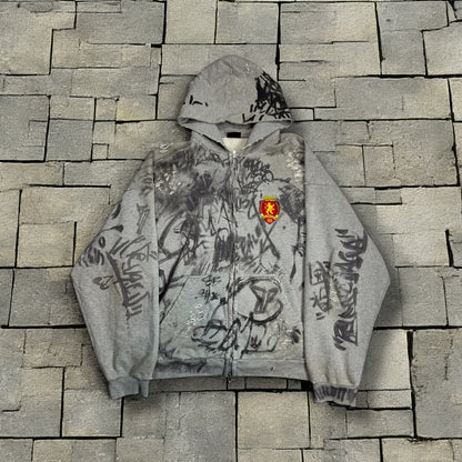 SS23 Balenciaga Grey Skater Zip Up