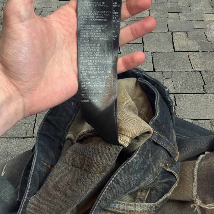 FW22 Balenciaga Mudwash Skater Denim