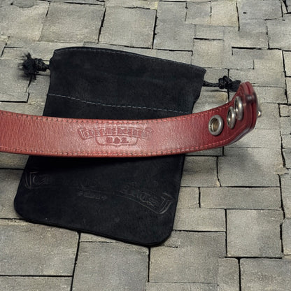 Chrome Hearts Red Heart 3 Snap Bracelet