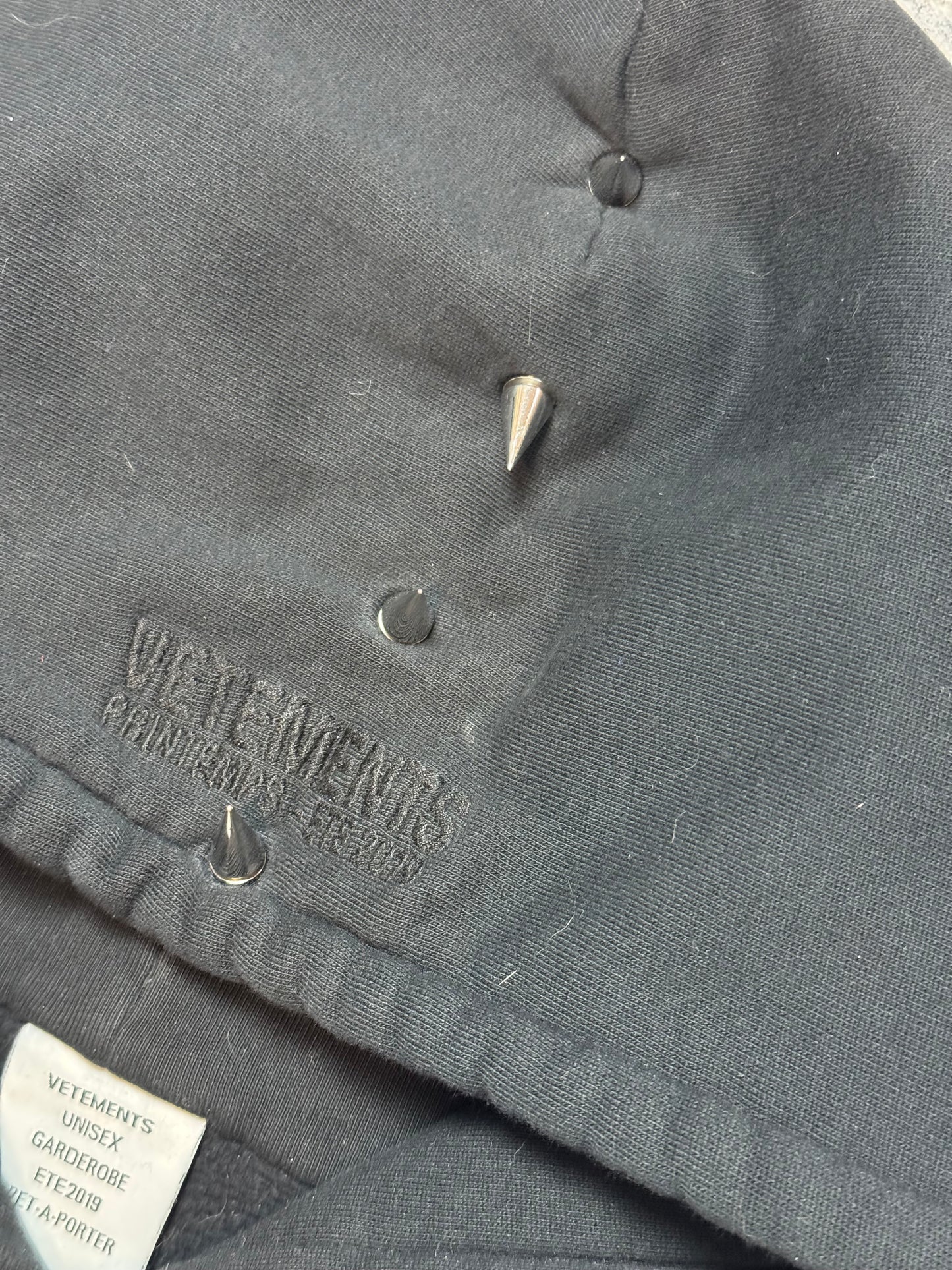 SS19 Vetements Pirate Skull Spiked Hoodie