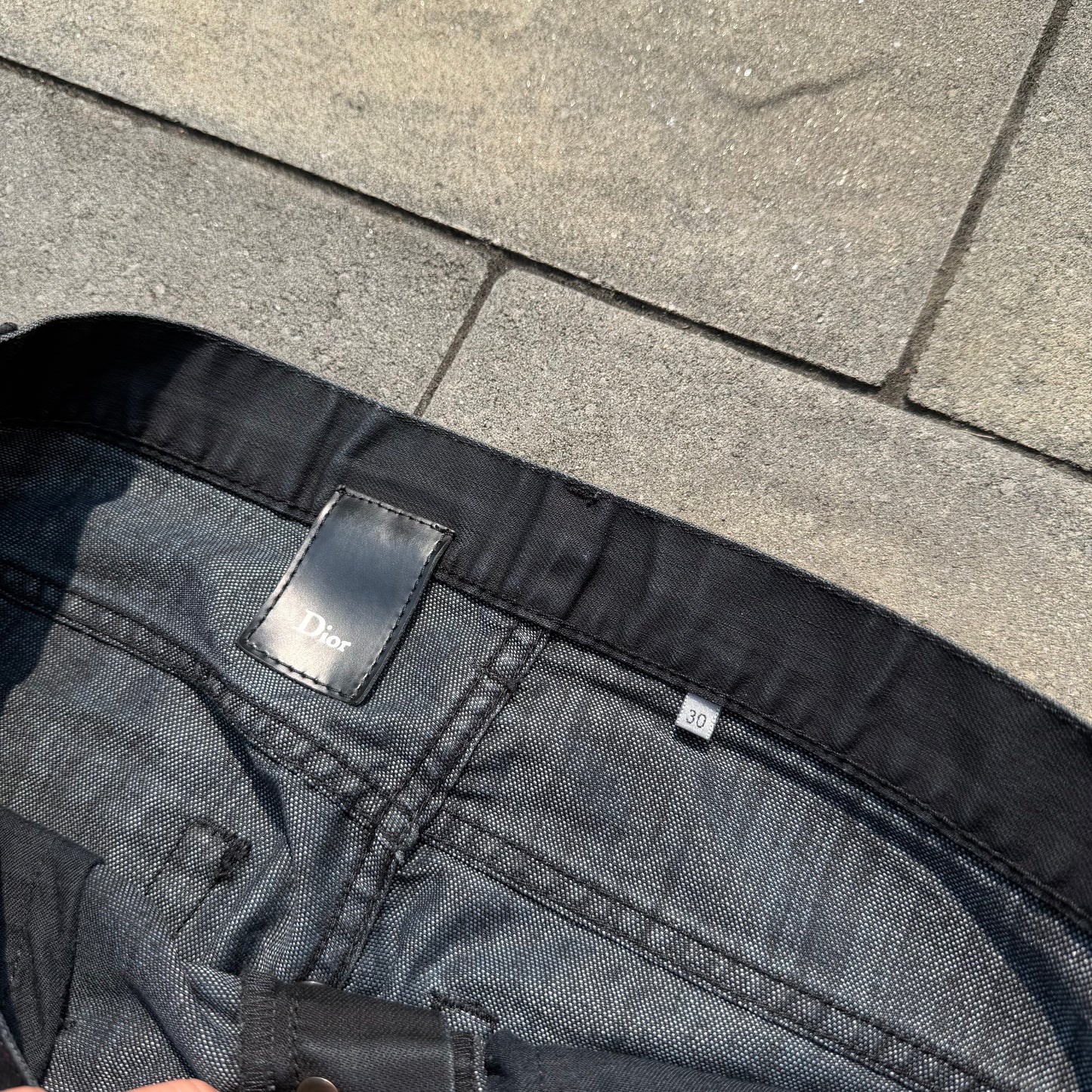 AW09 Dior Homme Black Waxed Denim