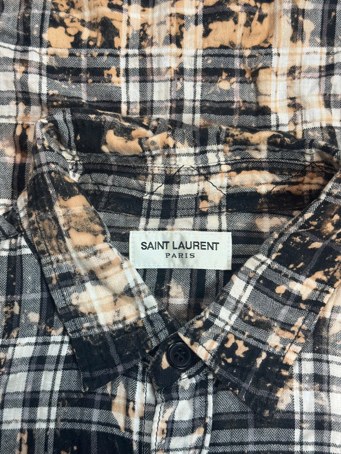 SS16 Saint Laurent Bleached Surf Sound Flannel