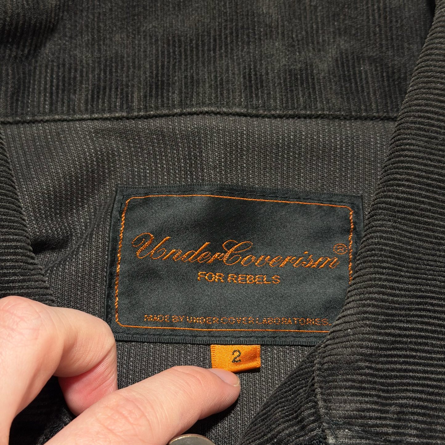 AW06 Undercover Black Corduroy Bug Jacket