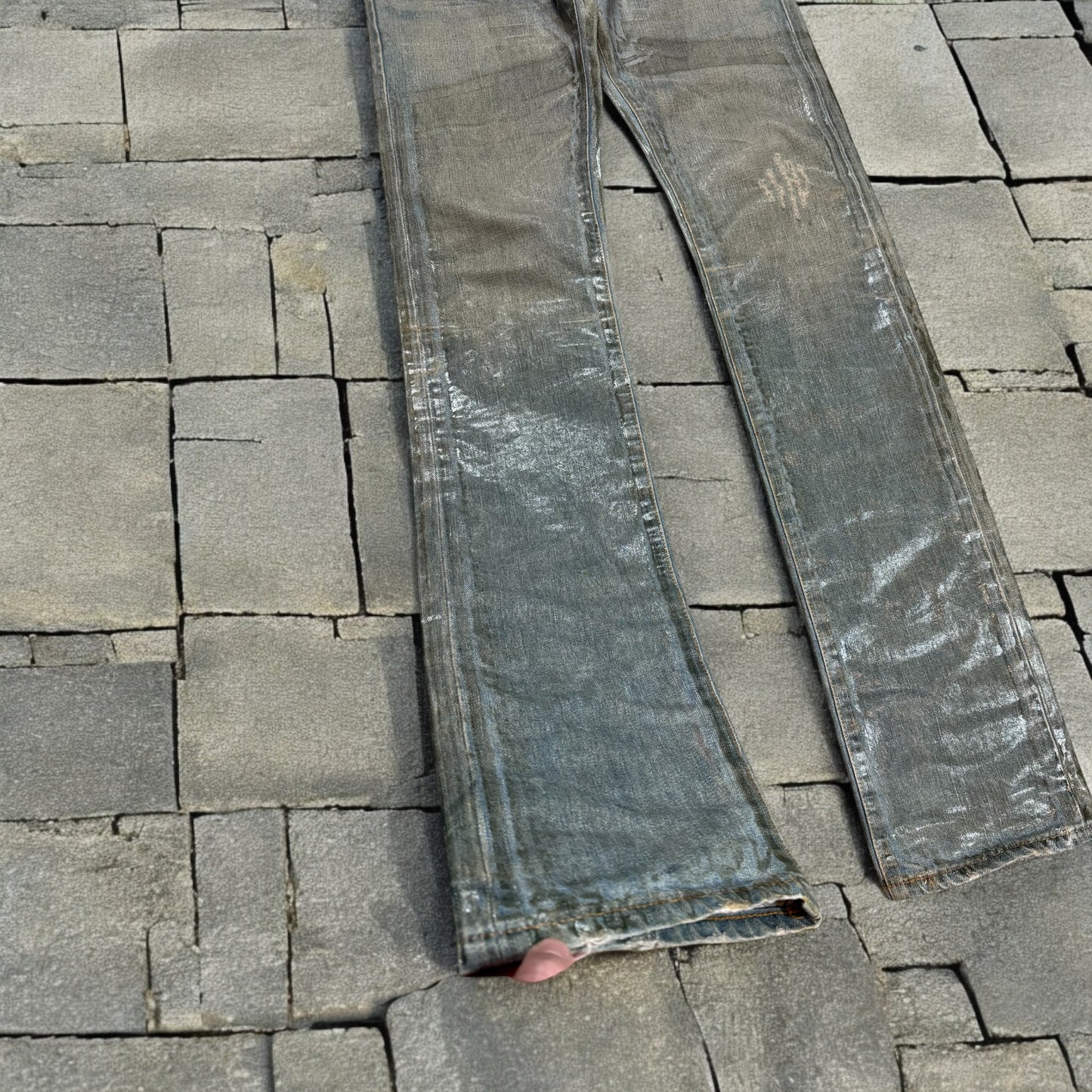 SS04 Dior Homme Waxed Bleu Clair Ice Denim