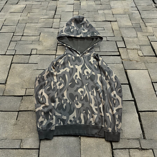 AW04 Number Nine Black Tribal Hoodie