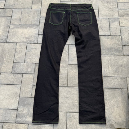 Vlone Green Old English Denim