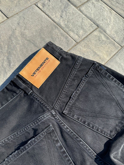 Vetements Destroyed Knee Denim