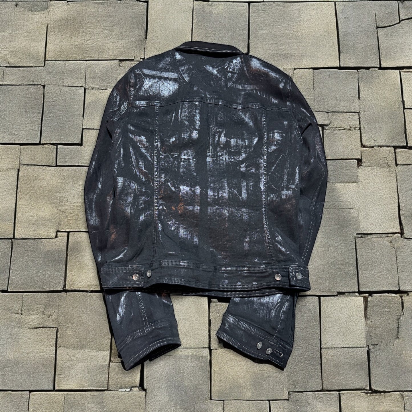 SS24 Rick Owens “Lido” Waxed Trucker Jacket