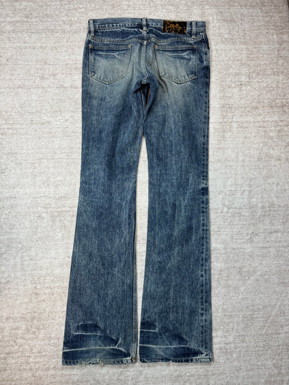 Shellac Washed Flared Denim
