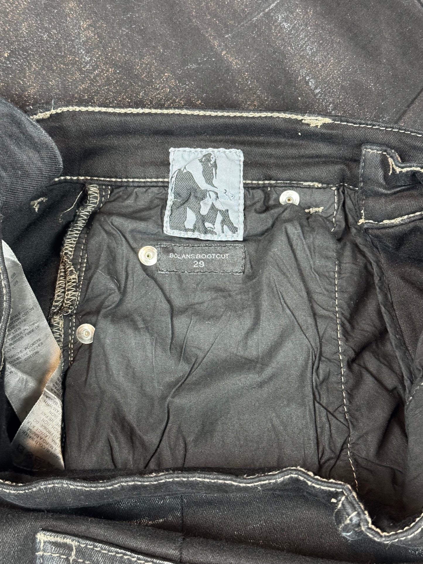 Rick Owens Waxed Bolan Denim