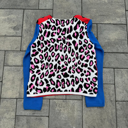 SS18 Comme Des Garcons Red Leopard Knit